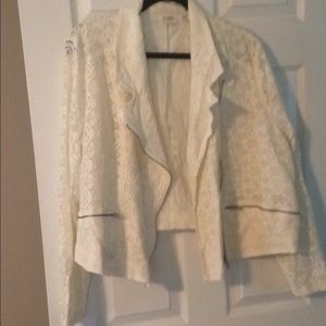 Lace Moto blazer